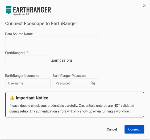 Ecoscope-Desktop Add Data Source